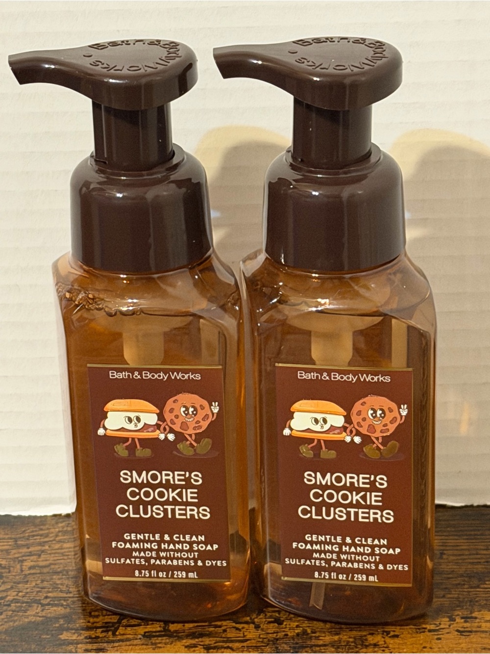 2 Bath & Body Works Smores Cookie Cluster Foaming Hand Soaps, New, Marshmallow
